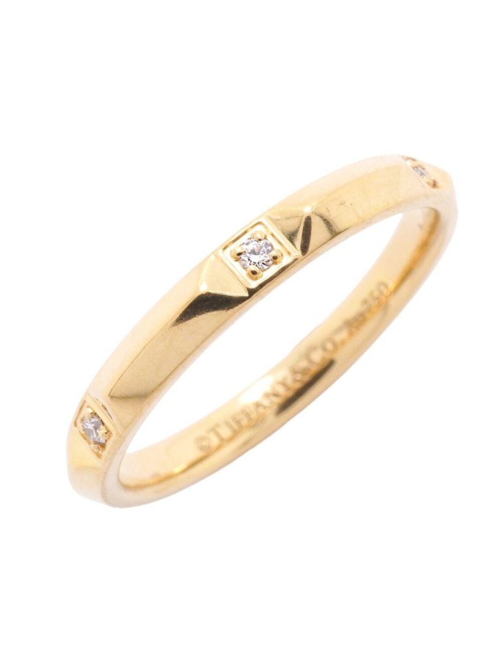 Tiffany & Co Ring True Band 18k Yellow Gold Diamond